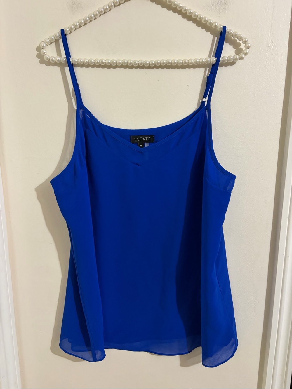 STATE Bold Blue Spaghetti-Strap Cami